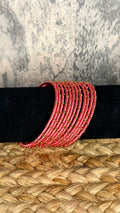 Pink thread bangle set (12 number)- 2.8