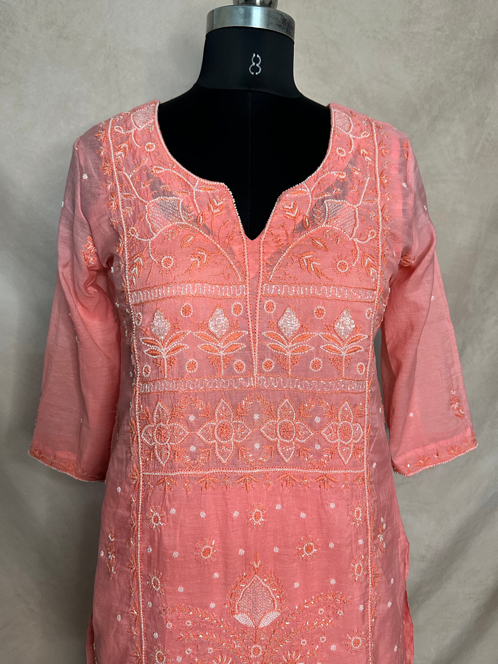 Designer Chikankari kurti with bottom and dupatta