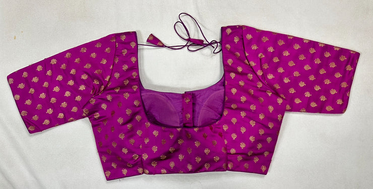 Magenta banarsi silk brocade blouse