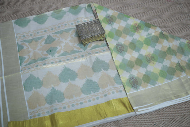 Tissue set saree with digital print