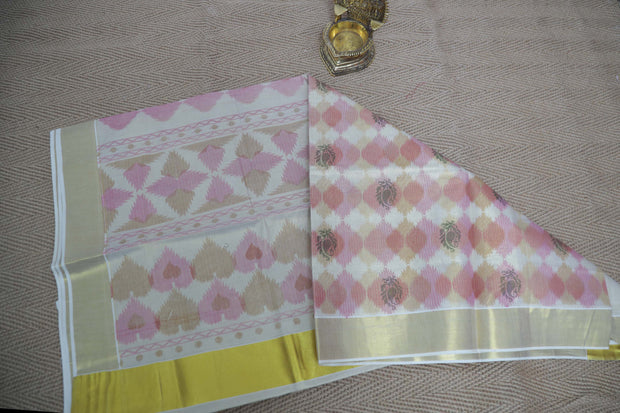 Tissue set saree with digital print