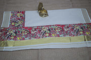 Set saree with digital printed mural art
