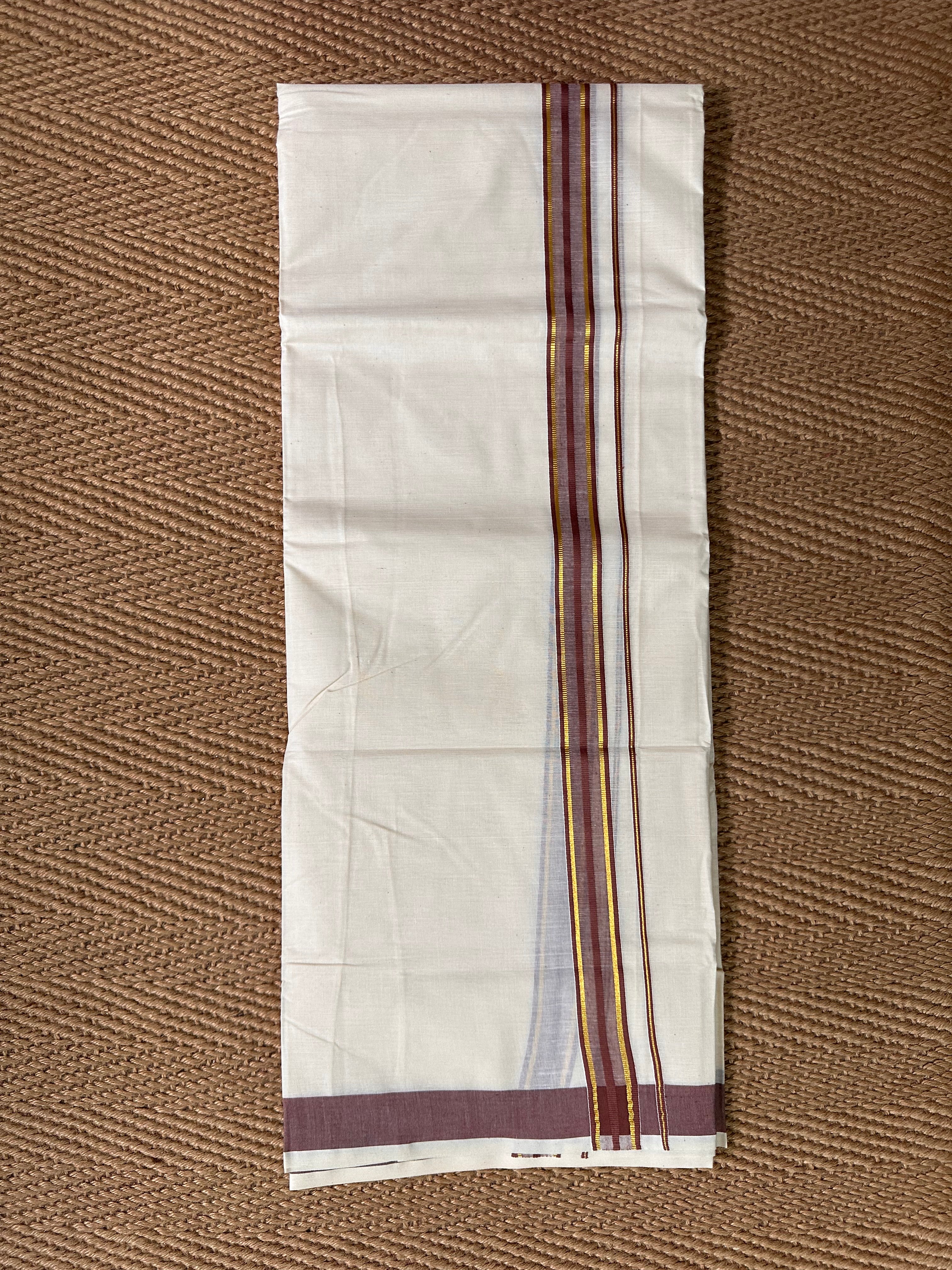 Gold and brown border Dhothi