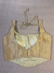 Gold tissue crop top