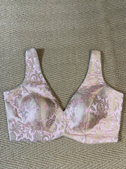 Light pink banarsi brocade blouse