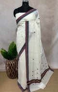 Balaramapuram handloom saree with black and maroon border