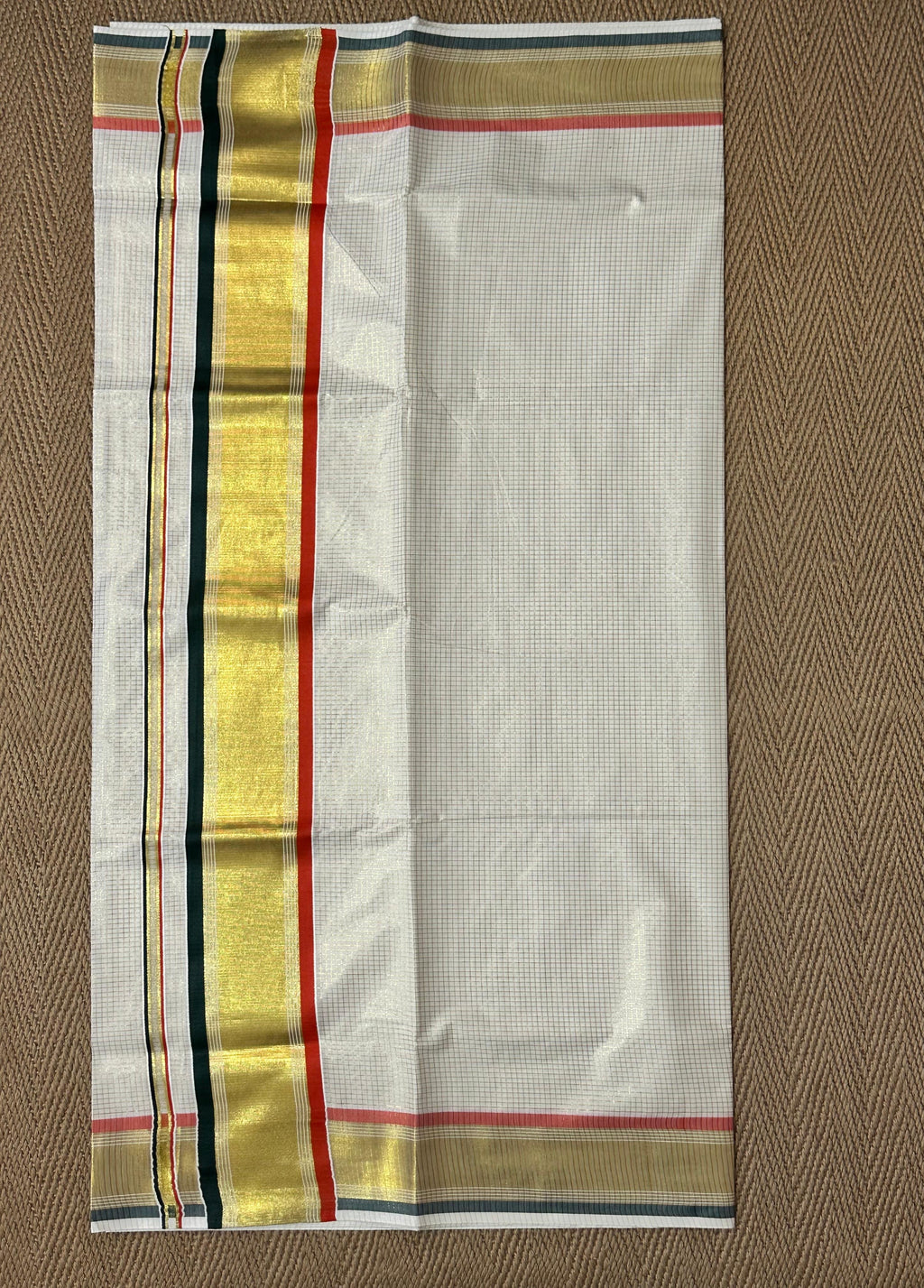 Soft cotton set saree with small checks