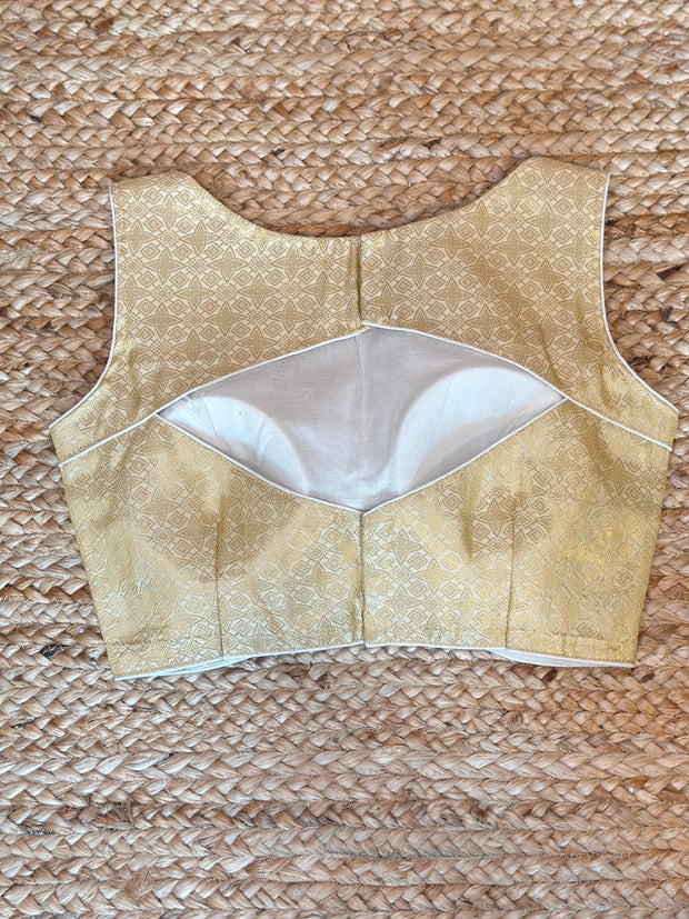 Gold brocade blouse