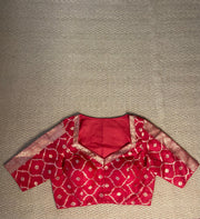 Red tissue silk blouse