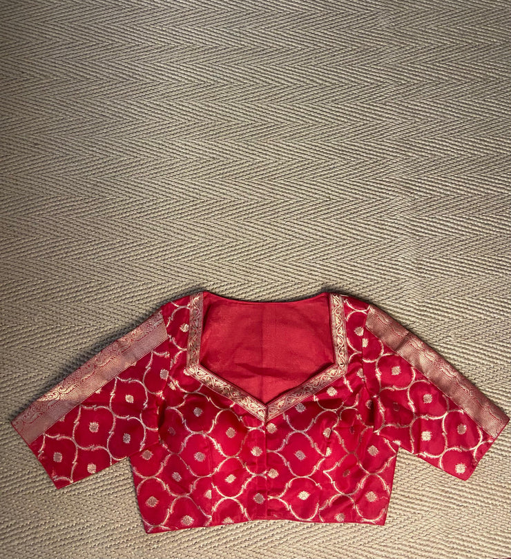 Red tissue silk blouse
