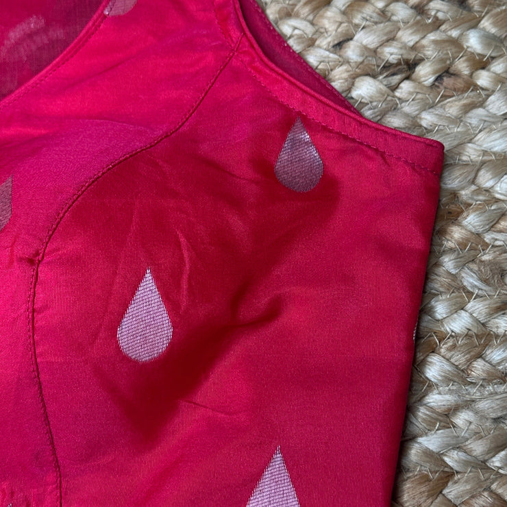 Pink silk sleeveless blouse