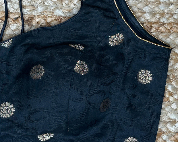 Black brocade blouse