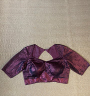 Maroon plain tissue blouse