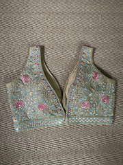 Gold color designer blouse