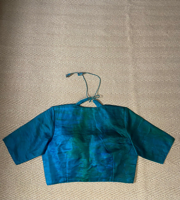 Green 2 in one masaba style blouse