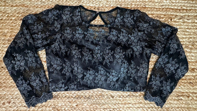 Black net full sleeve blouse