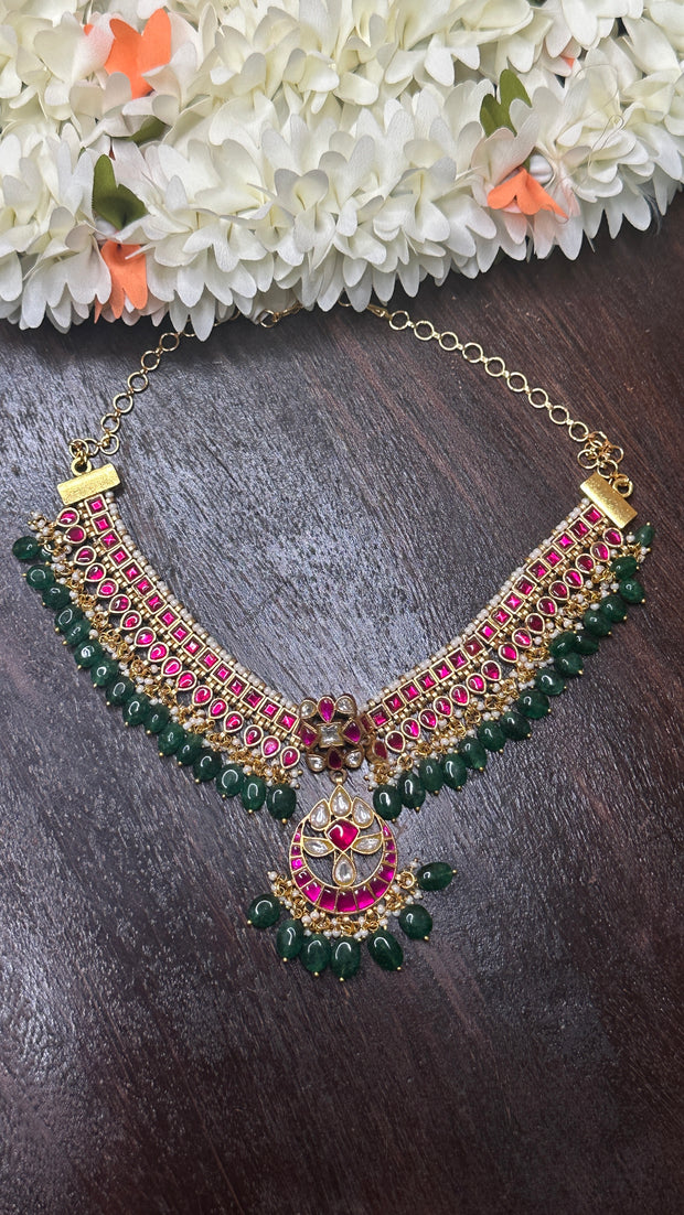 Jadau multi color choker, NO earring