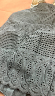 Black cut work sleeveless blouse