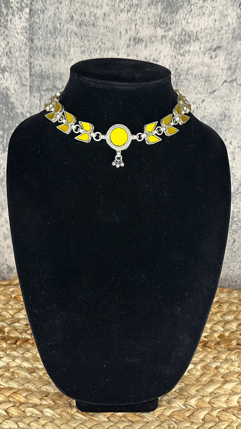 Indian glass choker with earring