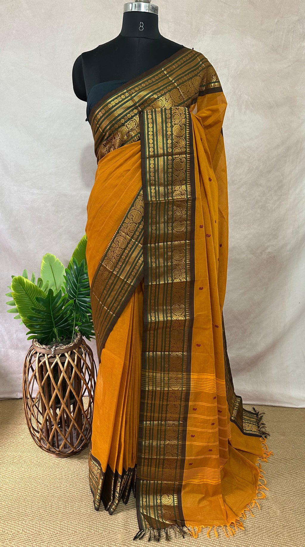 Kanchivaram handloom cotton saree