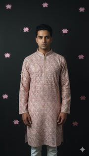 Cotton Kurta wirh thread and sequins work