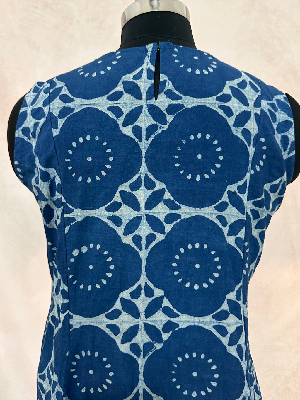 Indigo blue cotton dress