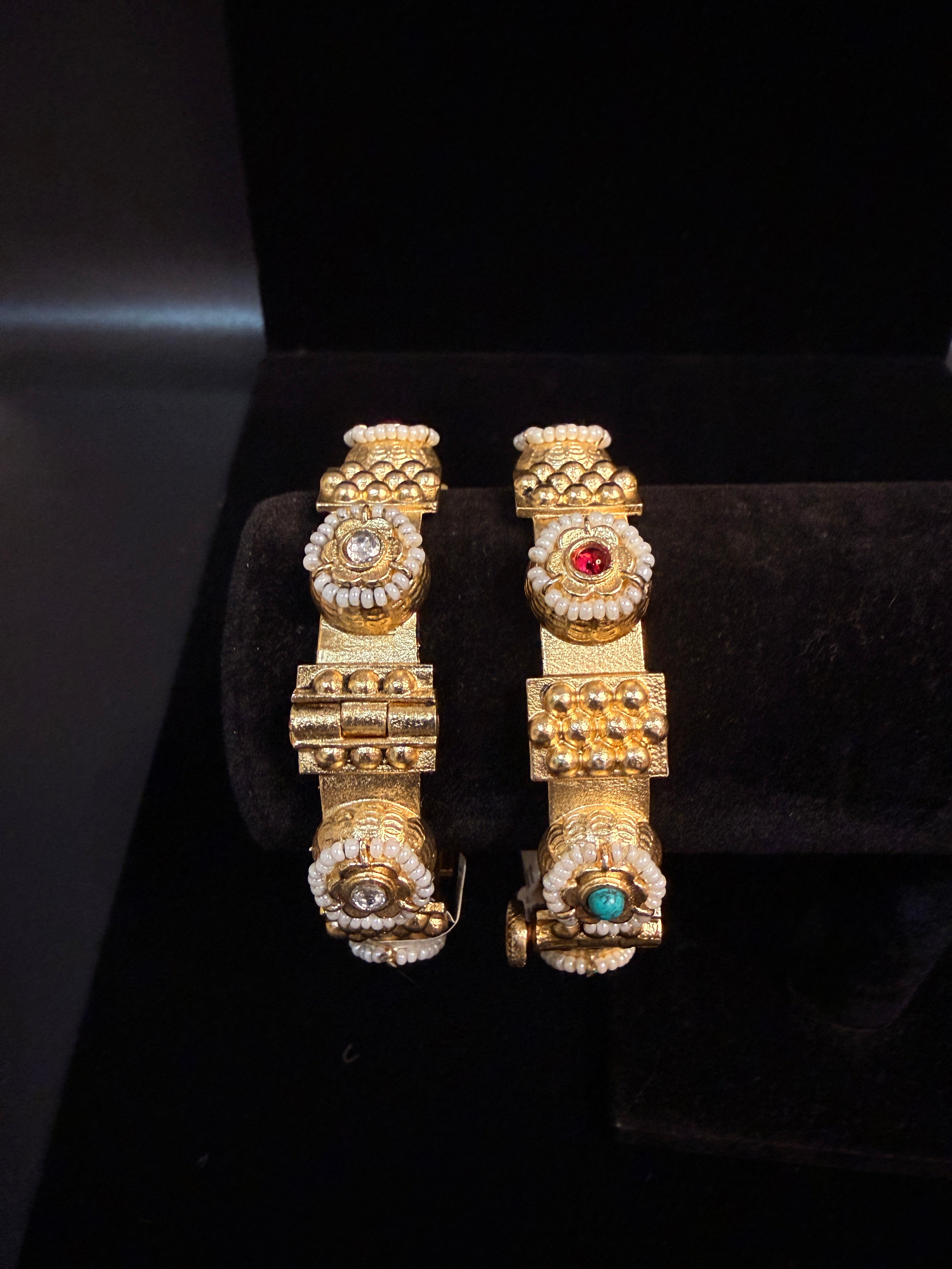 Handmade Gold openable kada (fits 2.4 to 2.8)