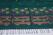 Handloom linen saree jamdani pallu, with BP