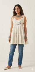Short kurti with mirror work