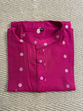 Reddish Maroon cotton silk long kurta