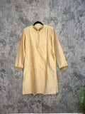 Sandalwood color silk cotton kurta