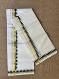 Set mundu with black small temple border
