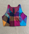 Madrass kattam sleeveless cotton blouse, front open