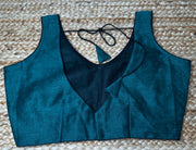 Green cotton sleeveless blouse
