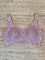 Rose gold sequins blouse