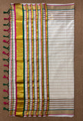 Set saree with Green and pink border
