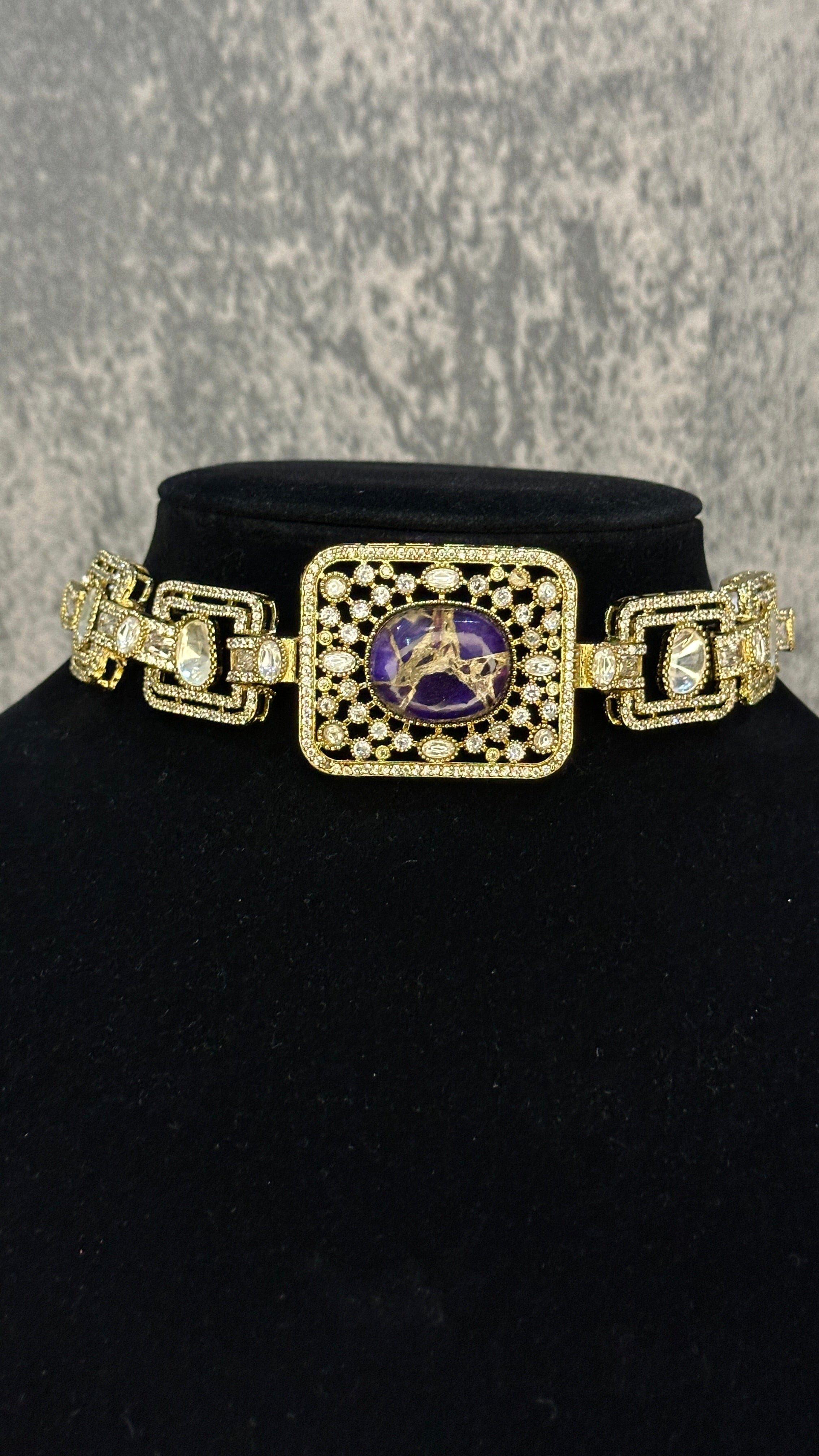 Designer choker with earring