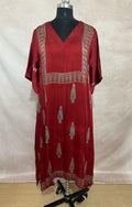 Designer Ajrakh modal silk dress