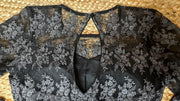 Black net full sleeve blouse