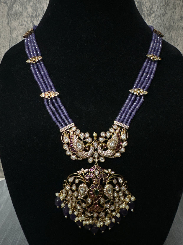 Long necklace with earring