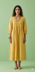 Handloom jamdani cotton dress