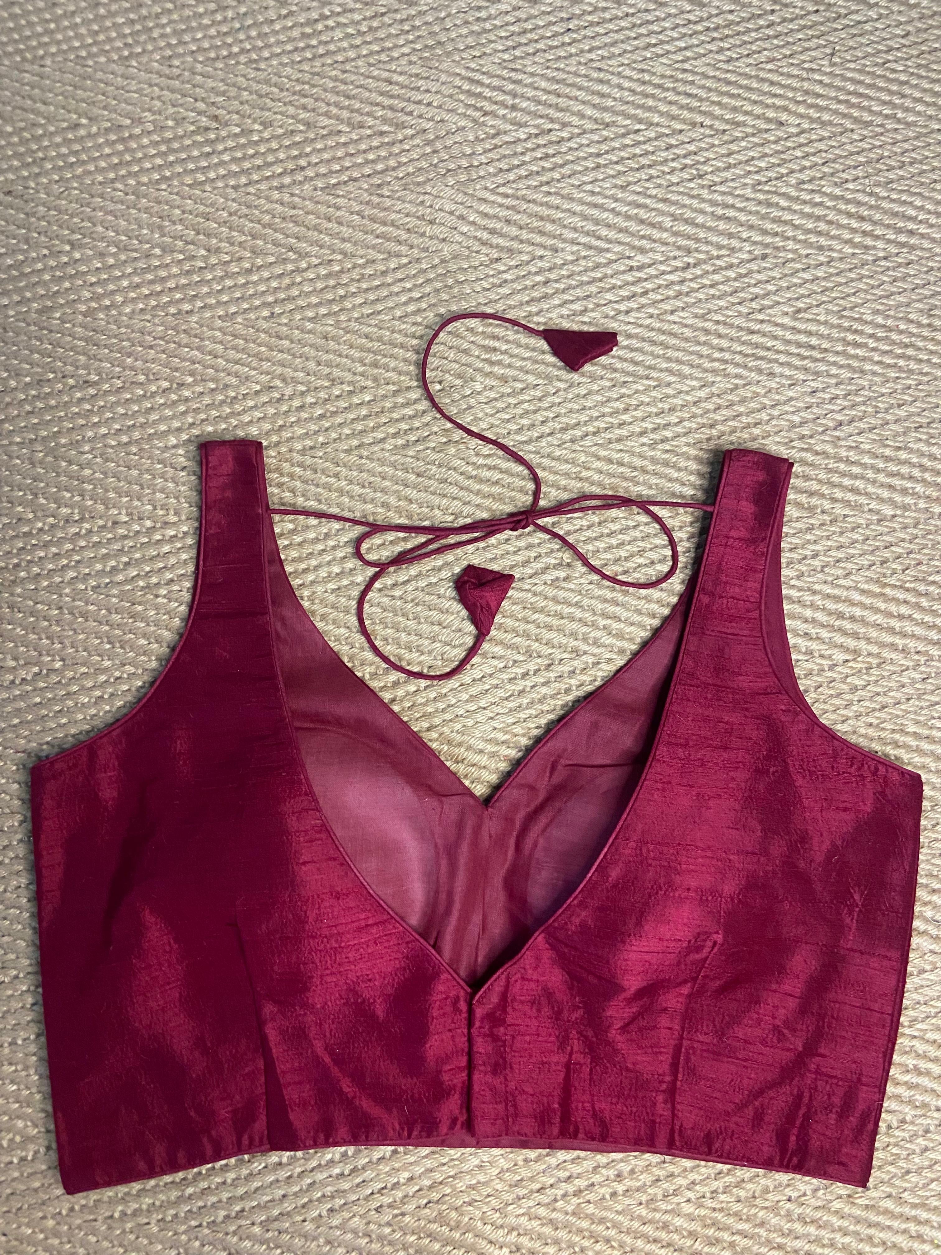 Marron sleeveless blouse