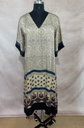 Designer Ajrakh modal silk dress