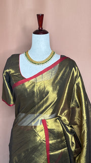 Light weight handwoven Cotton tissue saree