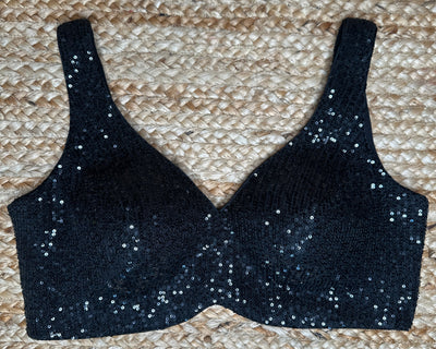 Black sequins blouse