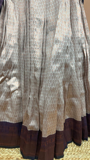 Semi silk brocade dhavani