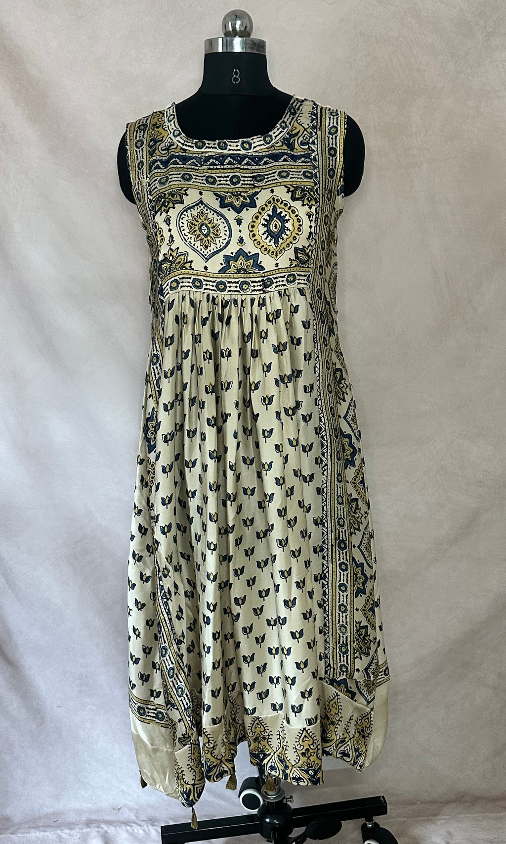Off white modal silk dress