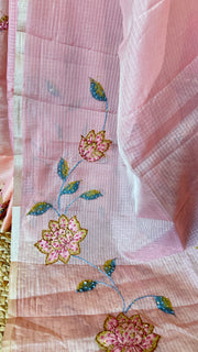 Kotta silk saree with hand emboidery, with BP