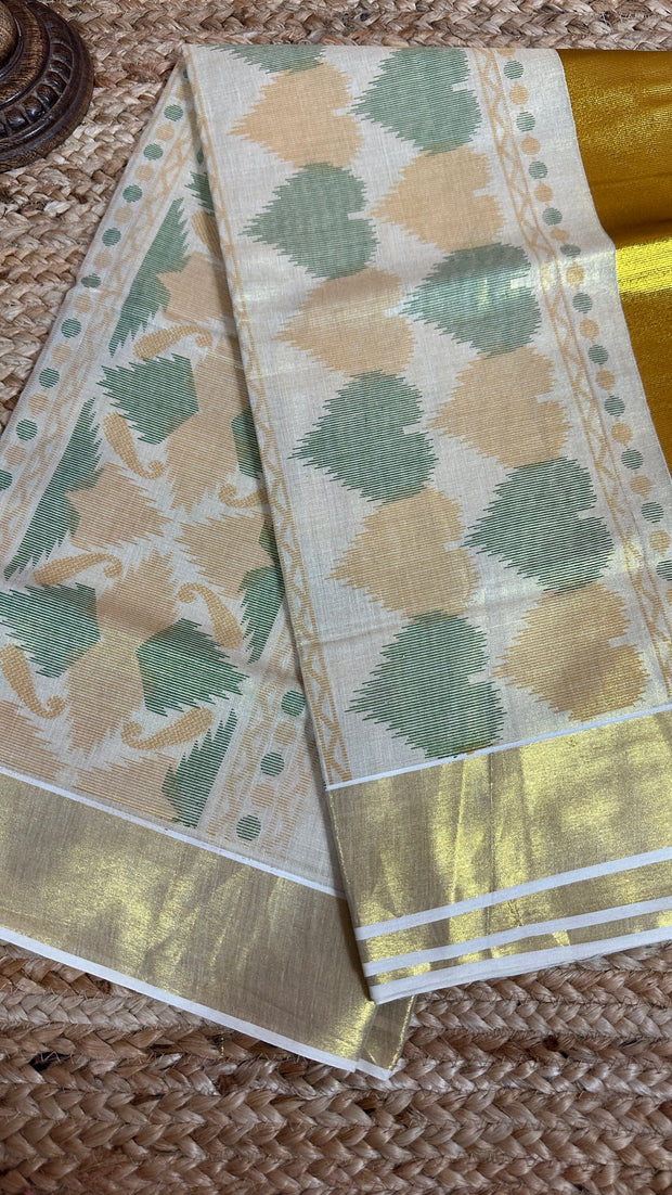 Tissue set saree with digital print