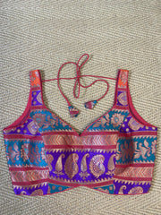 Multi color silk blouse